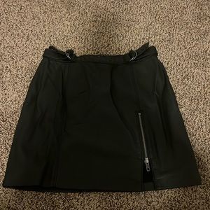 Free people leather skirt. Never worn but doesn’t have tags